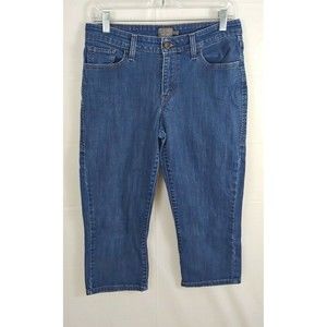 Levis Womens Capri Jeans Sz 8 Demi Curve Dark Wash Denim Waist 29 Cropped